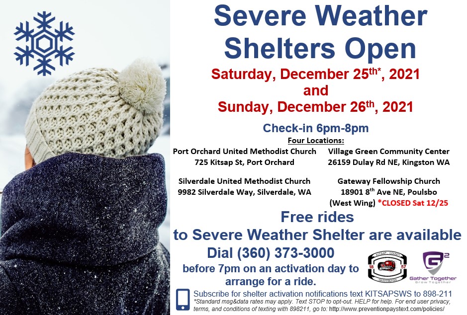 Severe Weather Shelters Open