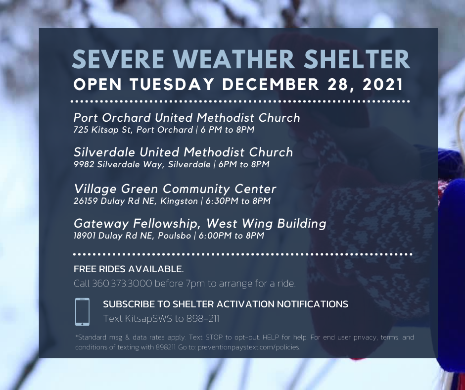 Severe Weather Shelters Dec. 28