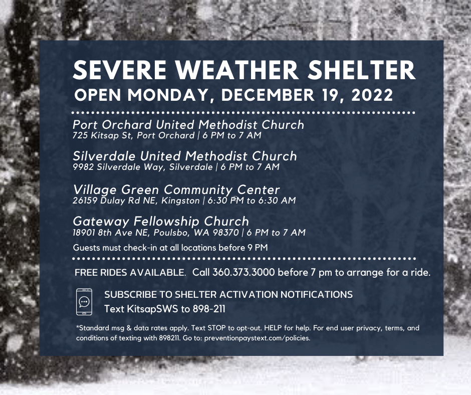 Shelters open Dec. 19