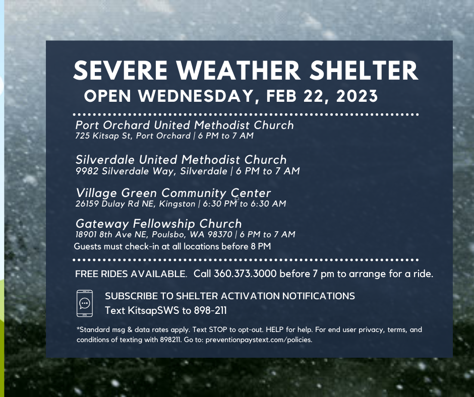 Shelters open Feb 22