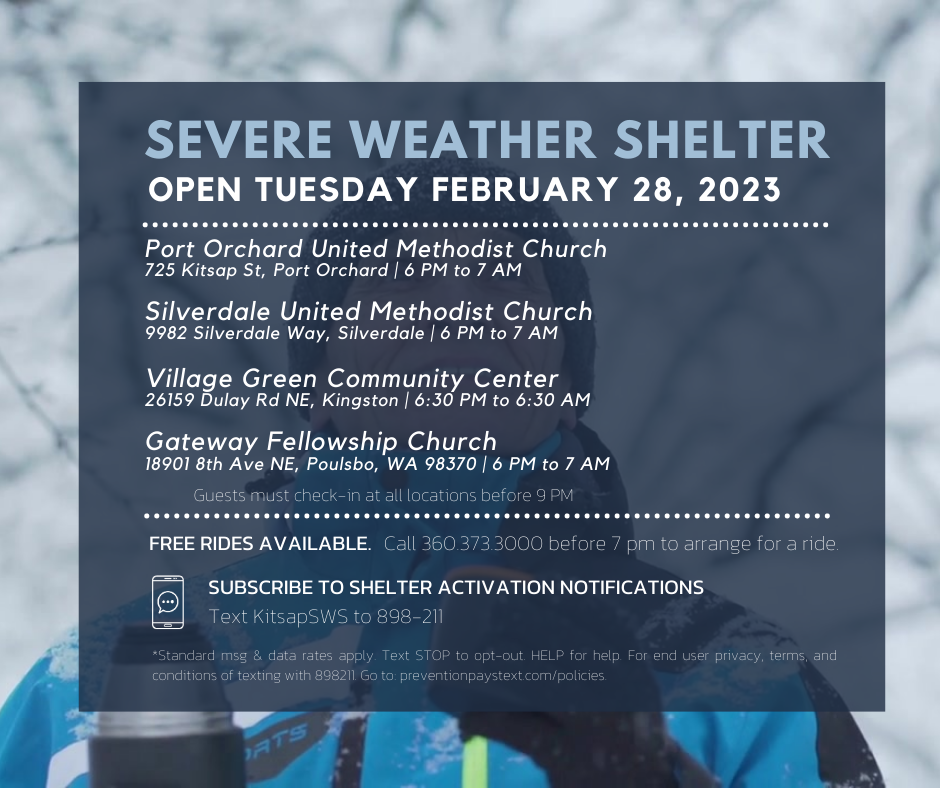 Shelters open Feb 28