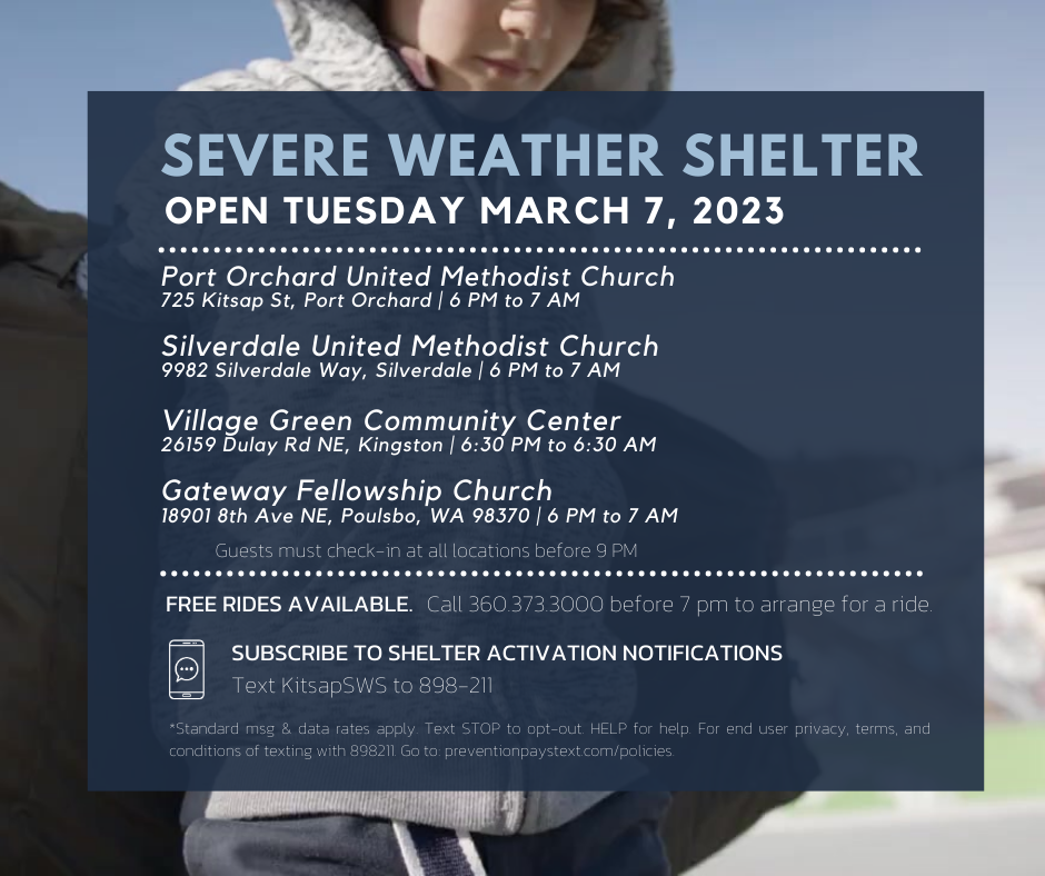 Shelters open March 7