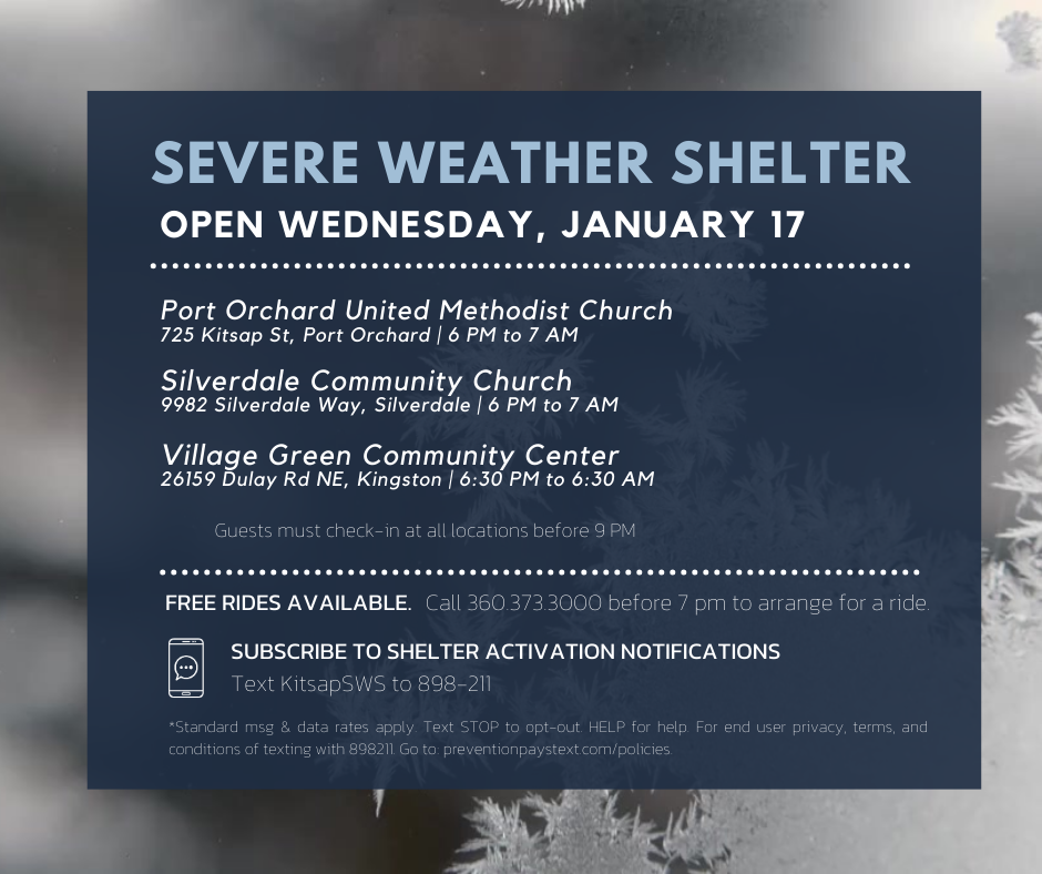 Shelters open Jan 17