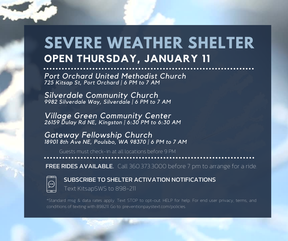 Shelters open January 11