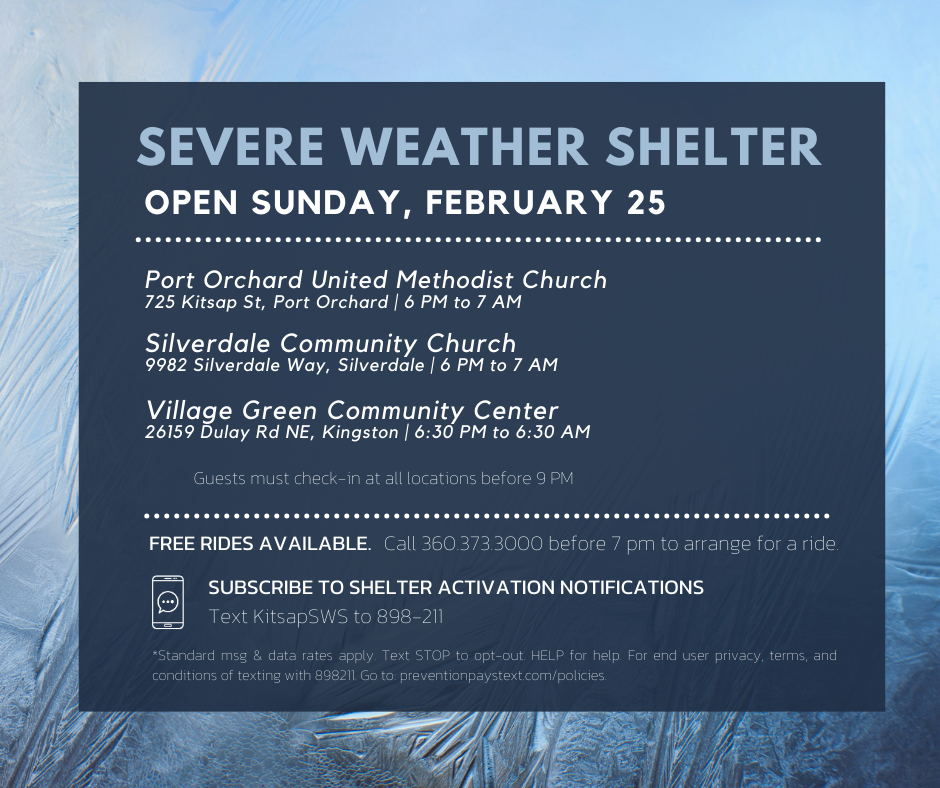 Shelters open Feb 25