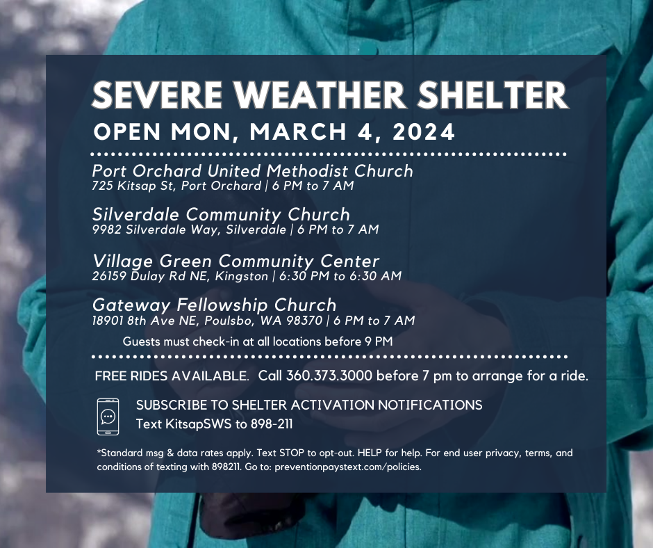 Shelters open March 4