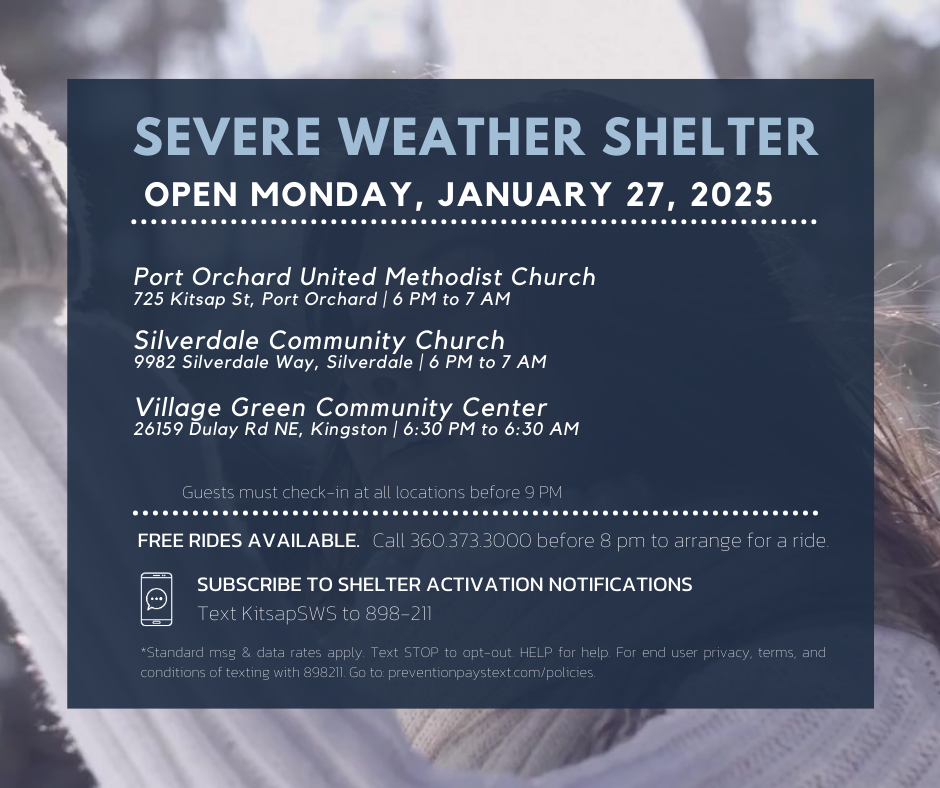 Severe Weather Shelters open January 27