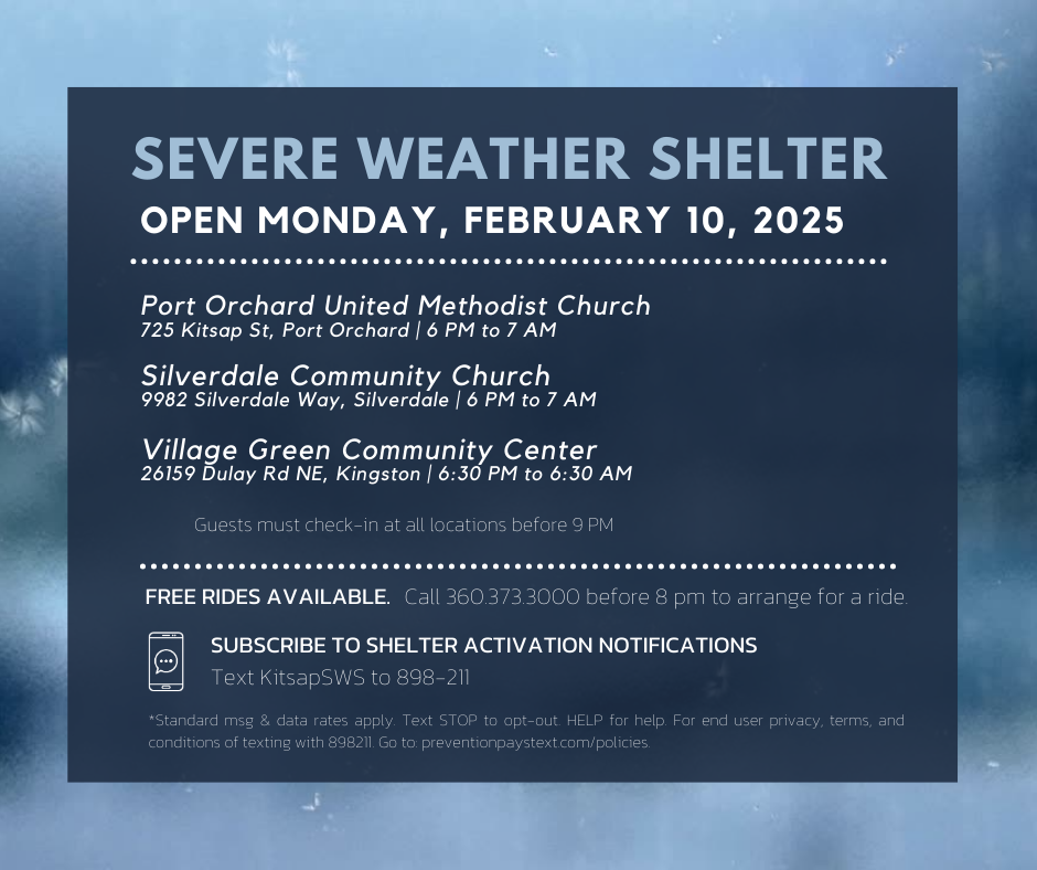 Shelters open Monday, Feb 10